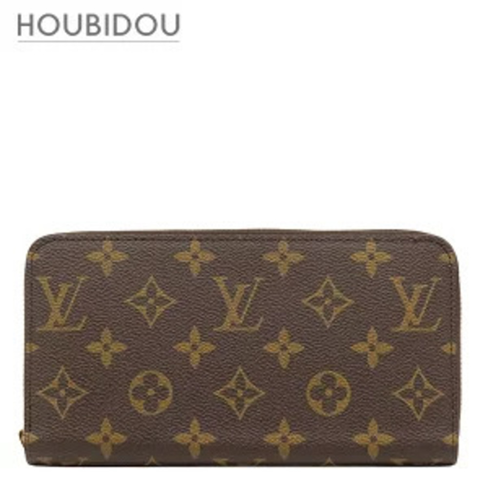 Louis Vuitton Zippy Wallet Monogram Canvas Brown Round Zipper